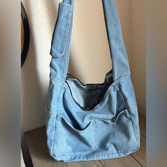 Large Denim Tote Bag - Picture 1 of 6